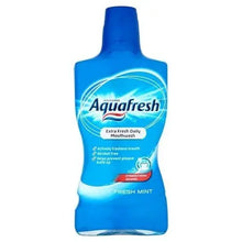 Charger l&#39;image dans la galerie, Bain De Bouche Aquafresh Extra Menthe Fraîche Daily Mouthwash Au Fluorure 500ml, AQUAFRESH
