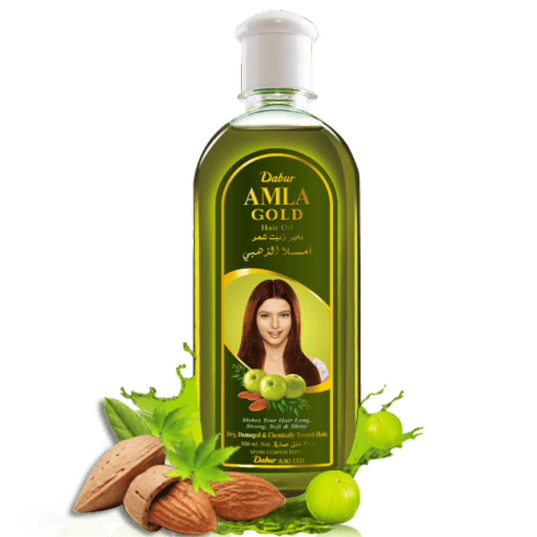 Dabur Amla Gold Hair Oil - Huile d'amla, amande et henné pour